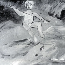 Mitologico 1987 Olio su tela cm 1315x160