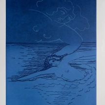 Notte sul mare 1990 acquatinta cm 57 x 41