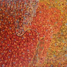 donna al fiume 1991 olio su tela cm 150 x 150