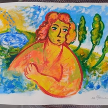 senza titolo cm. 77 x 55 anno 1986