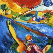 Ritorno al mare, olio su tela cm.210 x 180, 1984