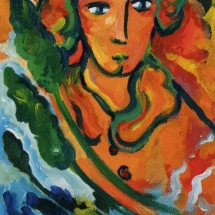 Ritratto olio su tela cm 80x40 1981