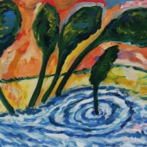 Senza titolo, olio su tela, cm 60x100, 1984