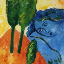 Senza titolo olio su tela, cm 60x35 1983,