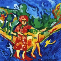 Senza titolo, olio su tela, cm 60x60, 1985