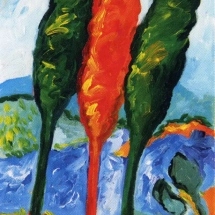 Senza titolo olio su tela, cm 70x40 1984