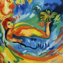 Visione olio su tela, cm 75x90 1983